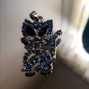 Beautiful blue cat charm